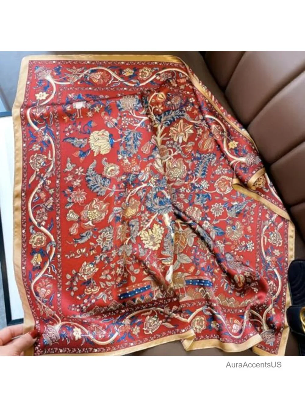 100% Pure Mulberry Silk Square Scarf 26x26 Lightweight Neck Scarf Headscarf